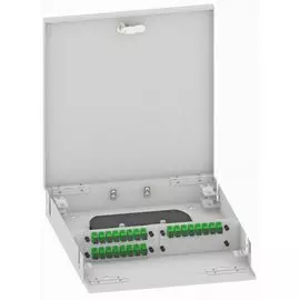 Кросс оптический настенный TopLAN КРН-Top-24SC/A-OS2-GY 24 SC/APC адаптеров, одномодовый, укомплектованный