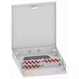 Кросс оптический настенный TopLAN КРН-Top-24ST/U-OS2-GY 24 ST/UPC адаптера, одномодовый, укомплектованный