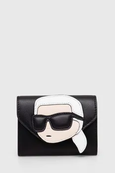 Кожаный кошелек Карла Лагерфельда Karl Lagerfeld, черный