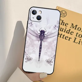 Роскошный чехол Dragonfly для iPhone 13 12 Mini 11 14 Pro Max 6S 8 7 Plus SE 2022 2020 X XS Max XR задняя крышка iPhone XS MAX