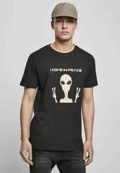 Футболка с принтом I COME IN PEACE Mister Tee, черный