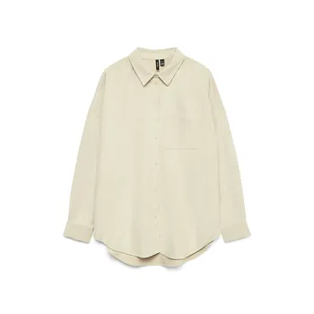 Рубашка с длинным рукавом Vero Moda Sanne Courderoy, бежевый