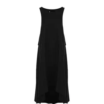 Однотонное хлопковое платье-миди свободного кроя Yohji Yamamoto