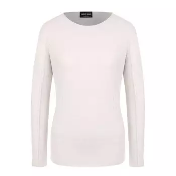 Однотонный пуловер из смеси шерсти и кашемира Giorgio Armani