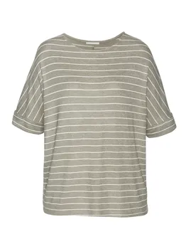 Футболка LASCANA Kurzarmshirt, цвет khaki gestreift