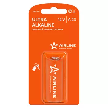 Батарейка A23 12V для брелоков сигнализаций щелочная 1 шт. AIRLINE