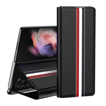 Кожаный складной чехол с антибликовым покрытием для Samsung Galaxy Z Fold 4 5g Fold4 Fold3 Fold2 Fold 3 2, чехол-кошелек с подставкой for Samsung Z Fold 2 красный