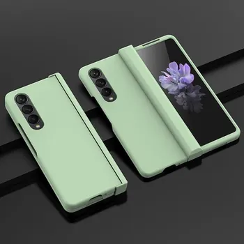 Противопыльный складной чехол Fold4 для мобильных телефонов Samsung Galaxy Z Fold4 Fold 4 Fold3 Fold 3 Zfold4 Нескользящий складной чехол Zfold3 for Samsung Z Fold 3 белый