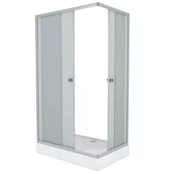Душевой уголок Niagara Eco 100x80 с поддоном профиль хром стекло матовое