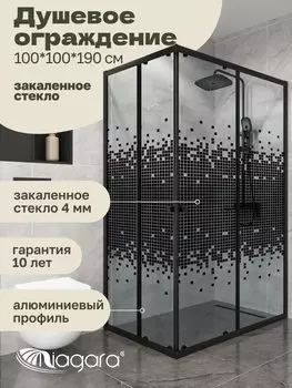 Душевой уголок Niagara Eco NG-1012-14QBLACK (120x80x190 см)