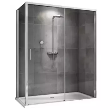 Душевой уголок Abber Komfort 120х100 AG93120-S102 хром, стекло прозрачное