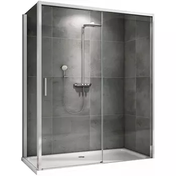 Душевой уголок Abber Komfort AG93150-S102 150x100, профиль хром, стекло прозрачное