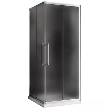 Душевой уголок Abber Schwarzer Diamant AG02100MH 100x100, профиль хром матовый, стекло матовое
