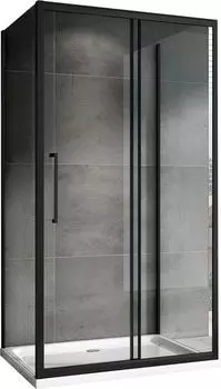 Душевой уголок Abber Schwarzer Diamant 100х70 AG30100BH-S70B-S70B черный, стекло прозрачное