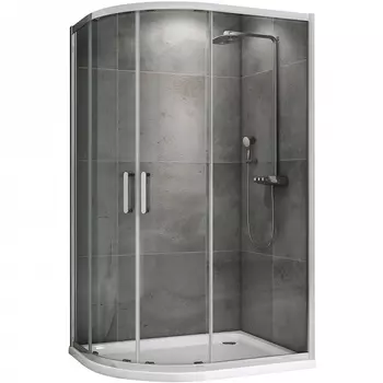 Душевой уголок Abber Schwarzer Diamant AG01190 100x90, профиль хром, стекло прозрачное