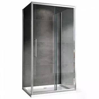 Душевой уголок Abber Schwarzer Diamant 110х90 AG30110H-S90-S90 хром, стекло прозрачное