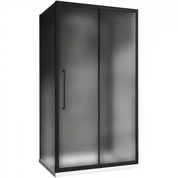 Душевой уголок Abber Schwarzer Diamant 110x100 AG30110BMH-S100BM-S100BM черный, стекло матовое