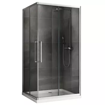 Душевой уголок Abber Schwarzer Diamant AG02128H 120x80, профиль хром, стекло прозрачное