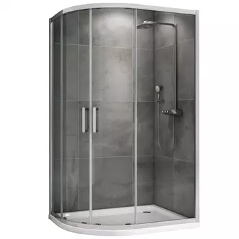 Душевой уголок Abber Schwarzer Diamant AG01129 120x90, профиль хром, стекло прозрачное
