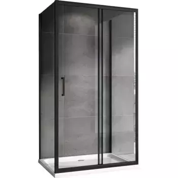 Душевой уголок Abber Schwarzer Diamant AG30130BH-S90B 130х90, профиль черный, стекло прозрачное