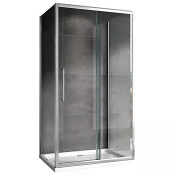 Душевой уголок Abber Schwarzer Diamant 140х70 AG30140H-S70-S70 хром, стекло прозрачное
