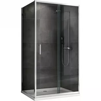 Душевой уголок Abber Schwarzer Diamant AG301405-S805 140х80, профиль хром, стекло прозрачное