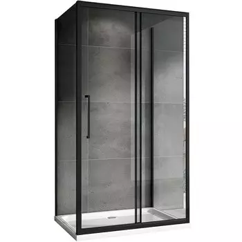 Душевой уголок Abber Schwarzer Diamant AG30150BH-S90B-S90B 150x90, профиль черный, стекло прозрачное