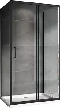 Душевой уголок Abber Schwarzer Diamant 150x60 профиль черный стекло прозрачное