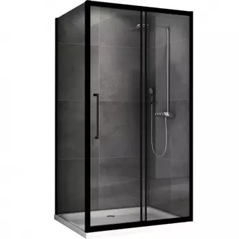 Душевой уголок Abber Schwarzer Diamant 160х70 AG30160BH-S70B черный, стекло прозрачное