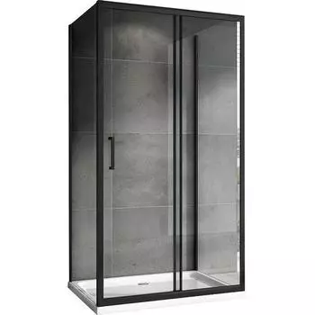 Душевой уголок Abber Schwarzer Diamant 160х70 AG30160BH-S70B-S70B черный, стекло прозрачное