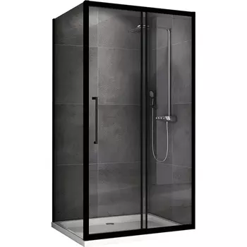 Душевой уголок Abber Schwarzer Diamant 160х75 AG30160BH-S75B черный, стекло прозрачное