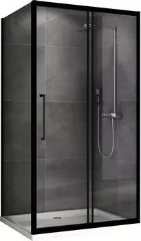 Душевой уголок Abber Schwarzer Diamant AG30160BH-S50B 160x50, профиль черный, стекло прозрачное