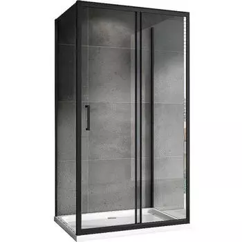 Душевой уголок Abber Schwarzer Diamant 180х90 черный, матовый (AG30180B-S90B-S90B)