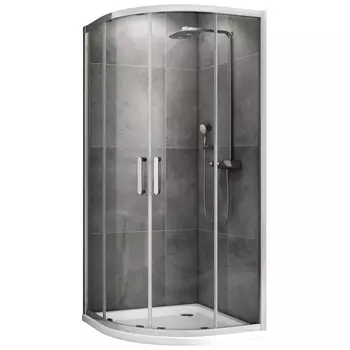 Душевой уголок Abber Schwarzer Diamant AG01080 80x80, профиль хром, стекло прозрачное