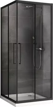 Душевой уголок Abber Schwarzer Diamant AG02080BH-S80B 80x80, профиль черный, стекло прозрачное
