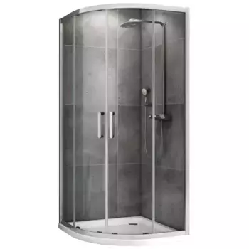 Душевой уголок Abber Schwarzer Diamant AG01090 90x90, профиль хром, стекло прозрачное