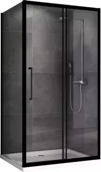 Душевой уголок Abber Schwarzer Diamant AG30110BH-S80B 110х80, профиль черный, стекло прозрачное