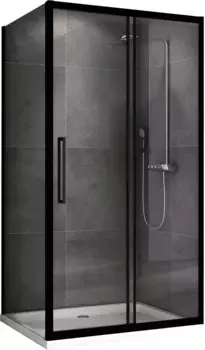 Душевой уголок Abber Schwarzer Diamant AG30120BH-S80B 120х80, профиль черный, стекло прозрачное
