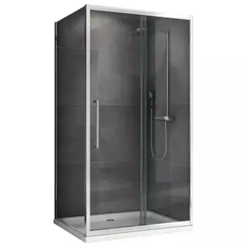 Душевой уголок Abber Schwarzer Diamant AG30130H-S60 130x60, профиль хром, стекло прозрачное