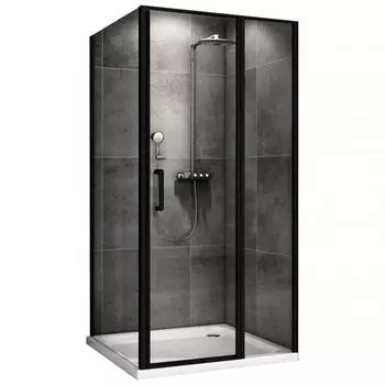 Душевой уголок Abber Sonnenstrand AG04100BS-S90B 90x100, профиль черный, стекло прозрачное