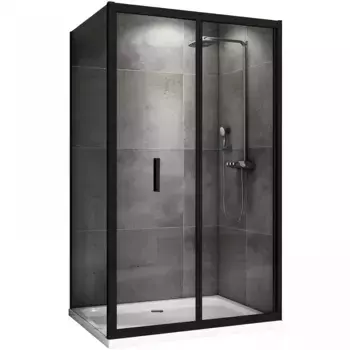 Душевой уголок Abber Sonnenstrand 120x80 AG07120B-S80B черный, стекло прозрачное