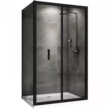 Душевой уголок Abber Sonnenstrand 120x85 AG07120B-S85B черный, стекло прозрачное