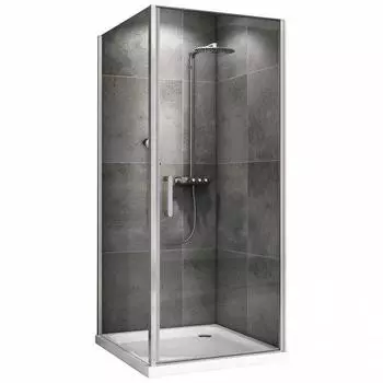 Душевой уголок Abber Sonnenstrand 90х100 AG04090-S100 хром, стекло прозрачное