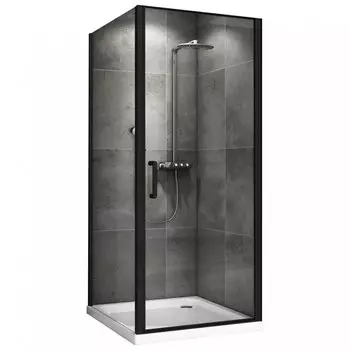 Душевой уголок Abber Sonnenstrand AG04090B-S90B 90x90, профиль черный, стекло прозрачное