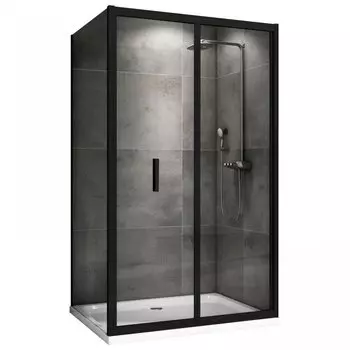 Душевой уголок Abber Sonnenstrand 90x70 AG07090B-S70B черный, стекло прозрачное
