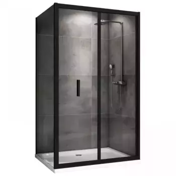 Душевой уголок Abber Sonnenstrand 90x80 AG07090B-S80B черный, стекло прозрачное