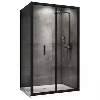 Душевой уголок Abber Sonnenstrand 90x90 AG07090B-S90B черный, стекло прозрачное