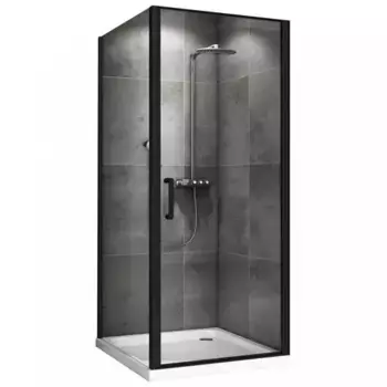 Душевой уголок Abber Sonnenstrand AG04100B-S80B 100x80, профиль черный, стекло прозрачное