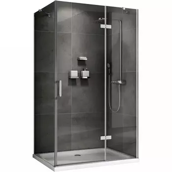 Душевой уголок Abber Zart 120x70 AG08120-S71 хром, стекло прозрачное