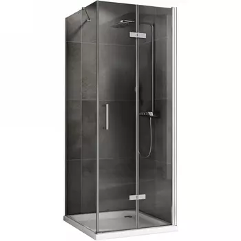 Душевой уголок Abber Zart AG08090P-S81 90х80, профиль хром, стекло прозрачное